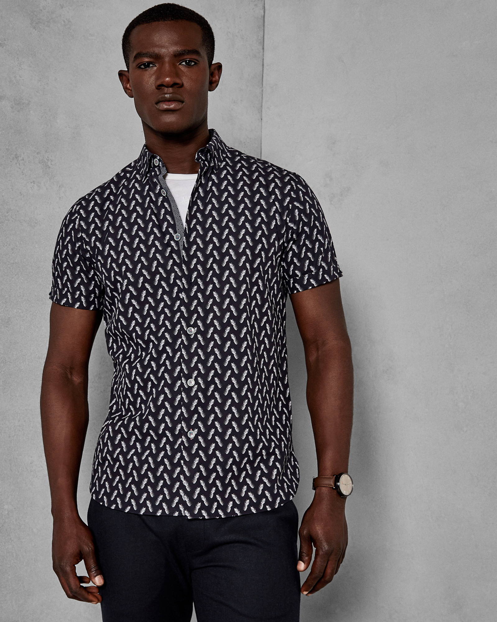 PINELES Pineapple print cotton shirt